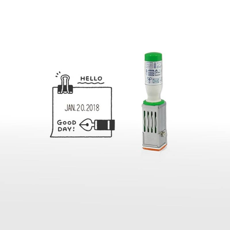 【サンビー】eric エリック 日付印 M テクノタッチデーター 24角（印面サイズ：24×24mm） [日付入り/ゴム印/ショップ印]