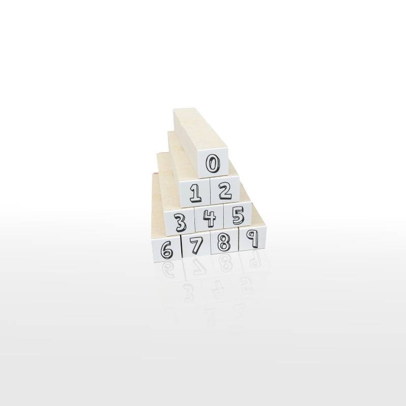 数字スタンプ10個セット2 SMALL（印面サイズ：9×9mm）スケジュールスタンプ ハンコ かわいい おしゃれ