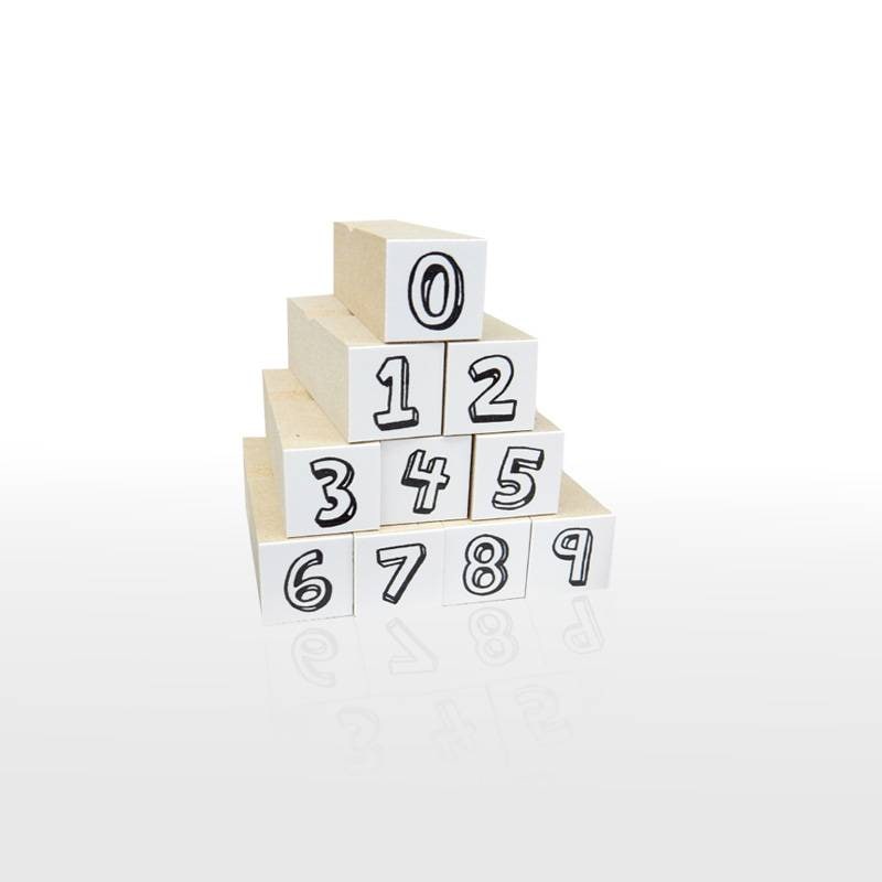 数字スタンプ10個セット2 BIG（印面サイズ：15×15mm）スケジュールスタンプ ハンコ かわいい おしゃれ