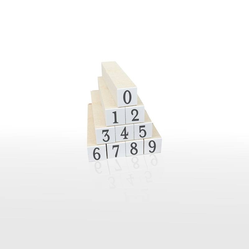 数字スタンプ10個セット6 SMALL（印面サイズ：9×9mm）スケジュールスタンプ ハンコ かわいい おしゃれ