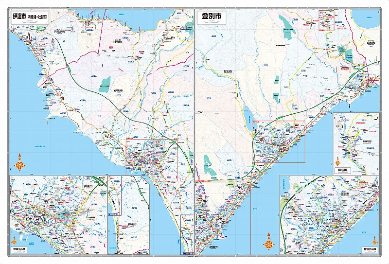 都市地図 北海道 室蘭・登別・伊達市 洞爺湖・壮瞥町（裏面） を印刷