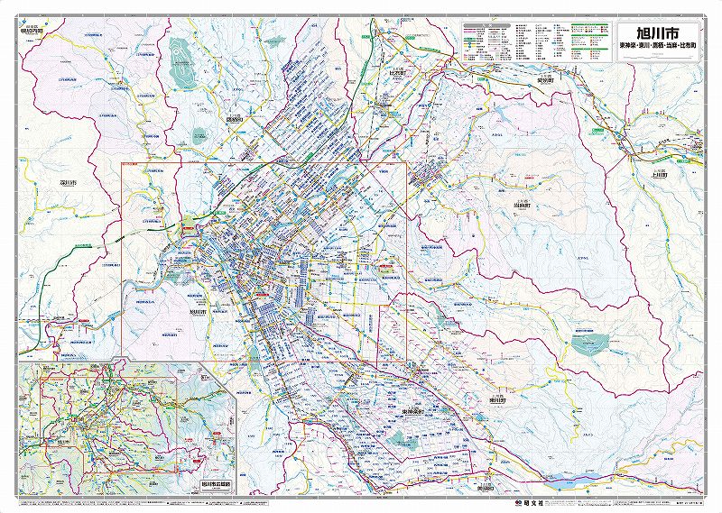 都市地図 北海道 旭川市(表面) を印刷販売 | マップル地図プリント