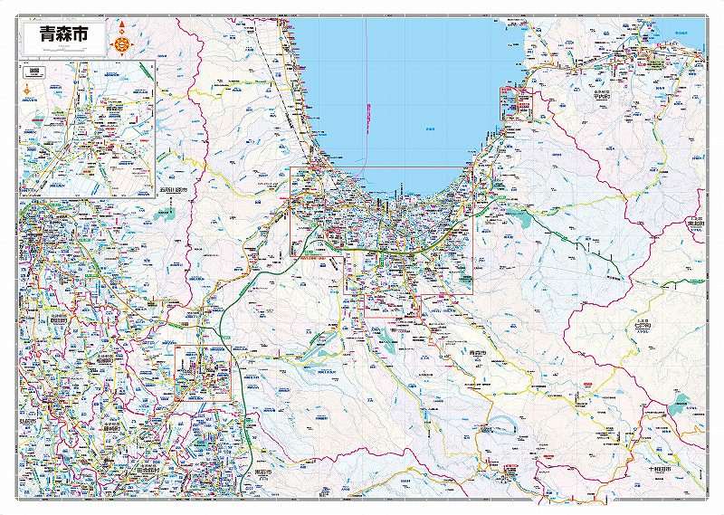 マップルの都市地図 青森県 青森市（裏面）を印刷販売|マップル