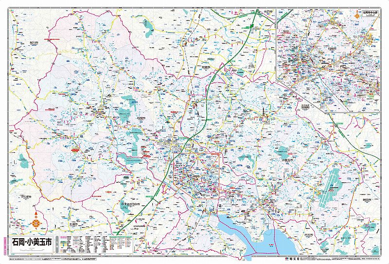 マップルの都市地図 茨城県 石岡・小美玉市を印刷販売|マップル