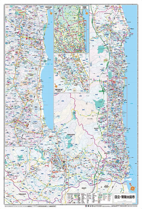 都市地図 茨城県 日立・常陸太田市 を印刷販売 | マップル地図プリント