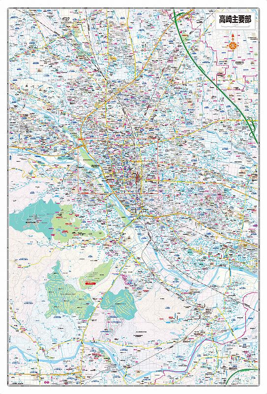 都市地図 群馬県 高崎市 藤岡市 玉村町（裏面） を印刷販売 | マップル