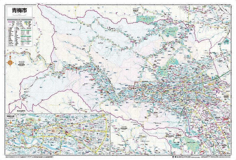 マップルの都市地図 東京都 青梅市を印刷販売|マップル地図プリント