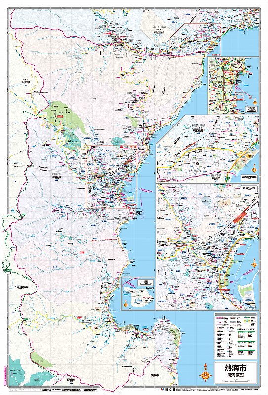 マップルの都市地図 静岡県 熱海市 湯河原町を印刷販売 マップル地図プリント