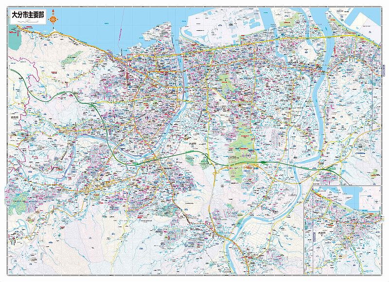マップルの都市地図 大分県 大分市(裏面)を印刷販売|マップル地図プリント