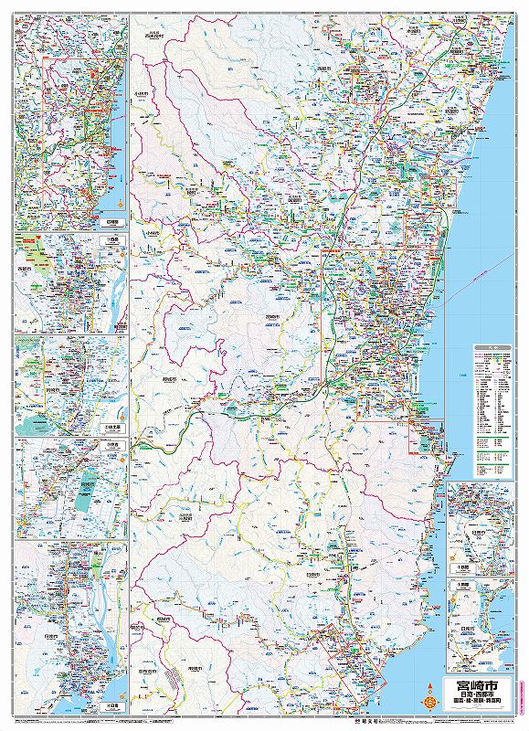 都市地図 宮崎県 宮崎市（表面） を印刷販売 | マップル地図プリント