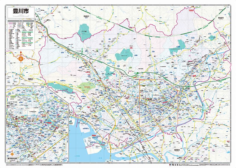 マップルの都市地図 愛知県 豊川市を印刷販売|マップル地図プリント