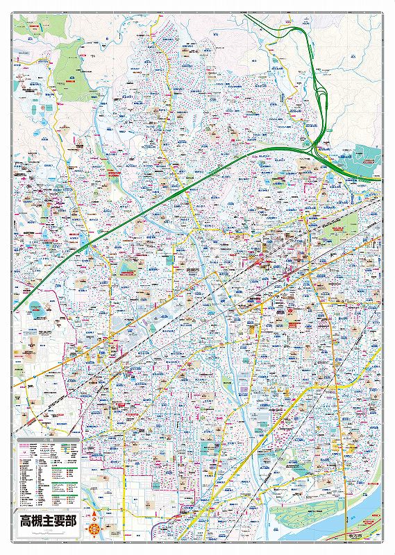 都市地図 大阪府 高槻市 島本町(裏面) を印刷販売 | マップル地図プリント