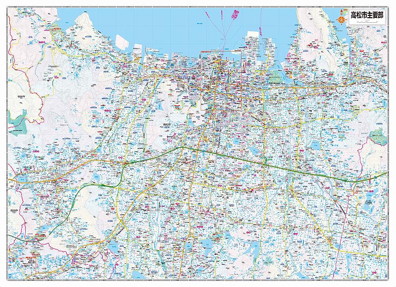 都市地図 香川県 高松市 三木・綾川町 小豆島・土庄・直島町（裏面