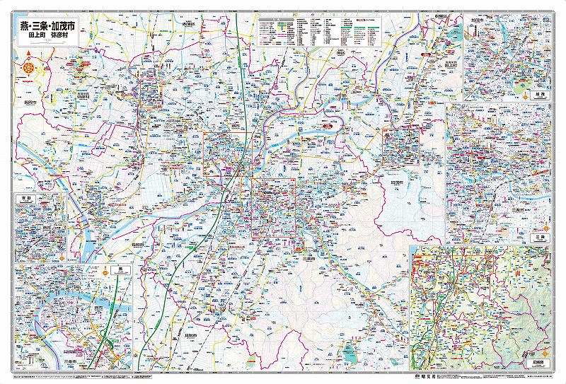 都市地図 新潟県 燕・三条・加茂市 田上町 弥彦村 を印刷販売