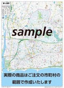 市町村別行政区分地図 埼玉県 川口市 （カラー） を印刷販売