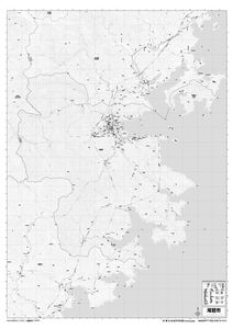 市町村別行政区分地図 三重県 松阪市 （カラー） を印刷販売