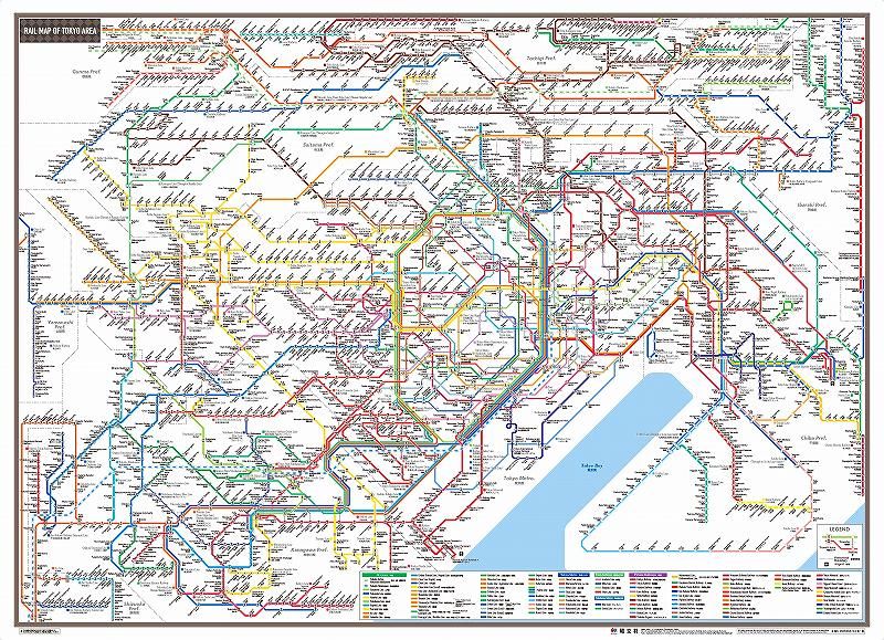 RAIL MAP OF TOKYO AREA��ɽ�̡�