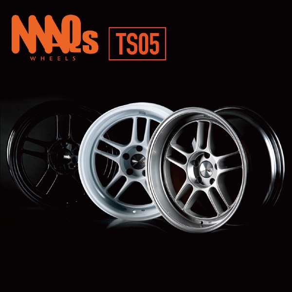 MAQs ホイール　18インチ10.5j 18×10.5J +15 114.3 5H MAQs Wheels TS05 1本価格 ホワイト シルバー