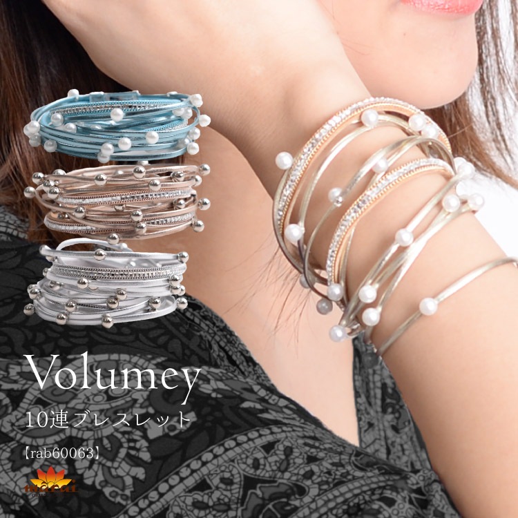 気取らず華やか。10連ブレスレット  の通販｜マーライ【公式