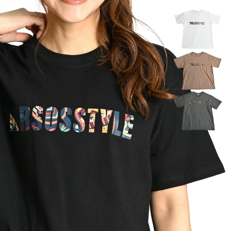 抜かりないデザイン。プリントロゴTシャツ Tシャツ メンズ レディース 半袖 ロゴ バックプリント 半袖Tシャツ ロゴT ロゴTシャツ ティーシャツ オーバーサイズ ゆったり 大きいサイズ トップス クルーネック 丸首 プリントTシャツ カットソー コットン 綿