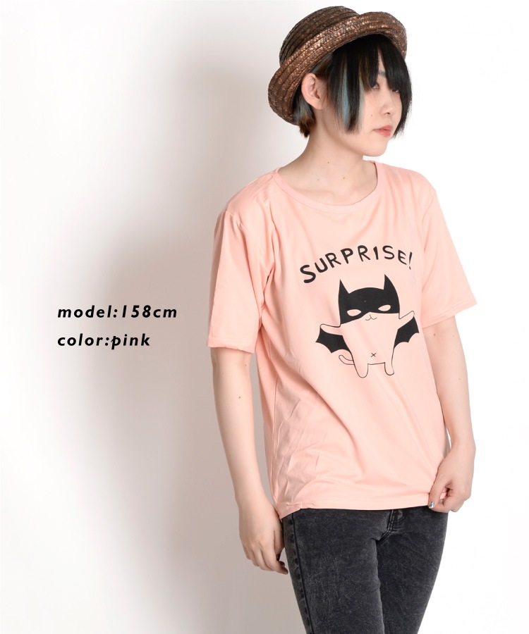 ユニークな可愛さ。プリント半袖Tシャツ の別カット