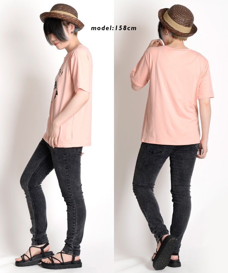 ユニークな可愛さ。プリント半袖Tシャツ の別カット