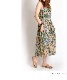 大人の北欧柄でほっこり。花柄ノースリーブワンピース の別カット