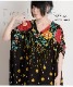 品よくリラクシーな着心地のレトロな総花柄ロング丈ワンピース の別カット