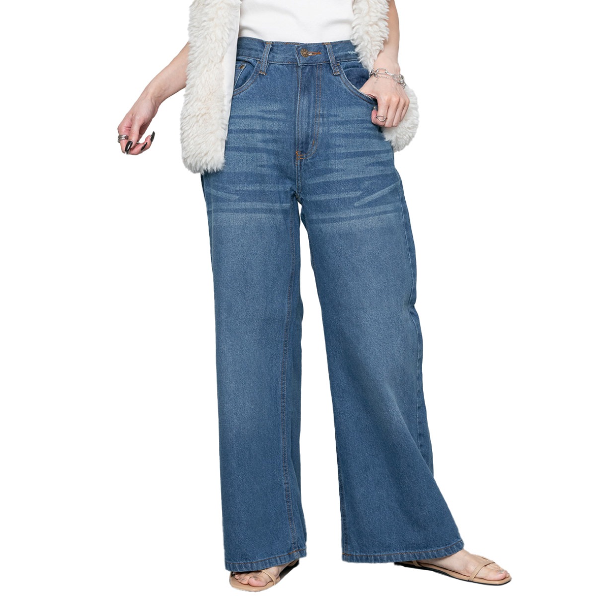 �ں�����20��OFF�ۥǥ˥� ��ǥ����� ��� �礭�������� �磻�ɥѥ�� �� ��100% ������ơ��� ��ä��� ���� ������ �����ѥ� �ܥȥॹ ���ܥ� �η����С� 30�� 40�� 50�� ��� �����奢�� M L LL 3L 4L �֥롼 �ͥ��ӡ� ����ǥ��� �������