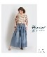 個性的シアーシャツで華やかコーデに。花柄シアーシャツブラウス の別カット