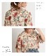 個性的シアーシャツで華やかコーデに。花柄シアーシャツブラウス の別カット