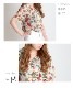 個性的シアーシャツで華やかコーデに。花柄シアーシャツブラウス の別カット