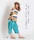 レトロポップで可愛く着るオーバーサイズレインボー半袖Tシャツ の別カット