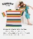 レトロポップで可愛く着るオーバーサイズレインボー半袖Tシャツ の別カット