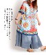 存在感抜群の個性派。サーカス柄ロングTシャツ の別カット