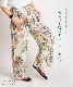 ゆるっと穿いてリゾート気分。ボタニカル柄ワイドパンツ の別カット