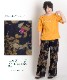 ゆるっと穿いてリゾート気分。ボタニカル柄ワイドパンツ の別カット