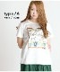 異素材×アートプリントで今っぽい個性派プリント半袖Tシャツ の別カット
