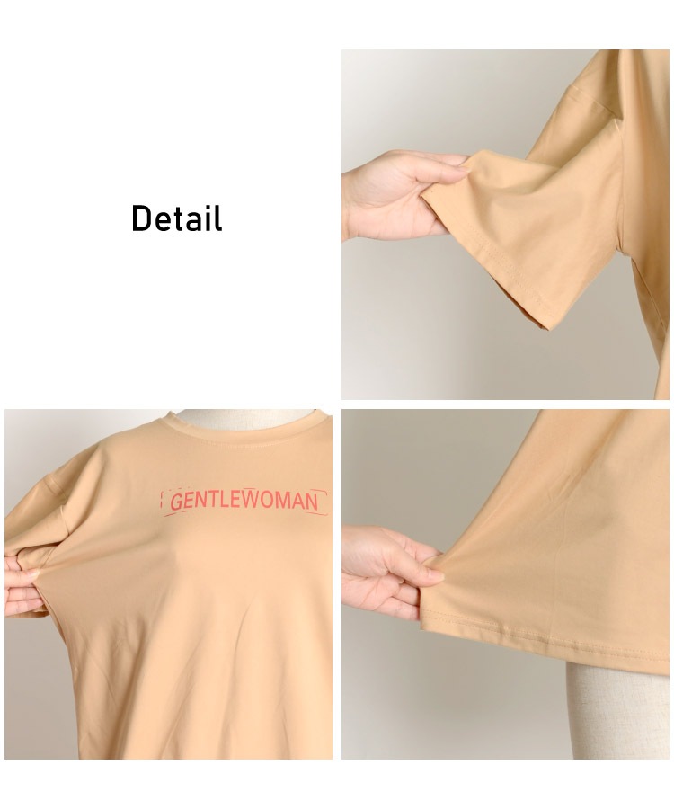 ロゴT Tシャツ レディース カットソー トップス 半袖 ロゴTシャツ シンプルに主役になる。半袖ロゴTシャツ シンプル カジュアル 大きいサイズ ゆったり 英字 英語 大人 おしゃれ かわいい シワになりにくい ブラック ホワイト ベージュ M L LL XL ポリエステル 春 夏 の別カット