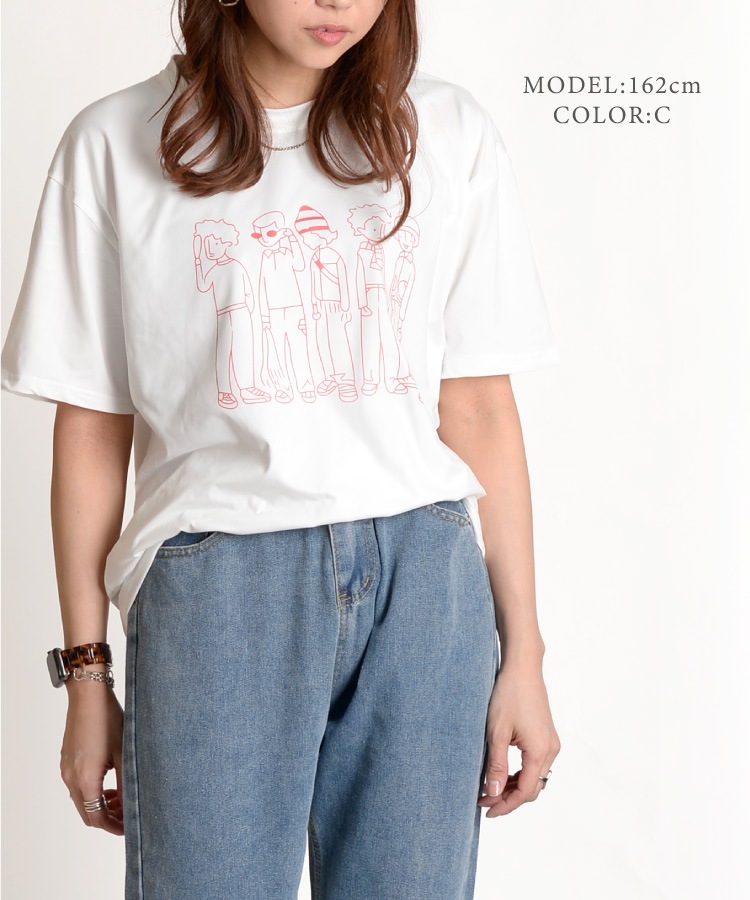 個性派ユニーク。イラスト半袖Tシャツ の別カット
