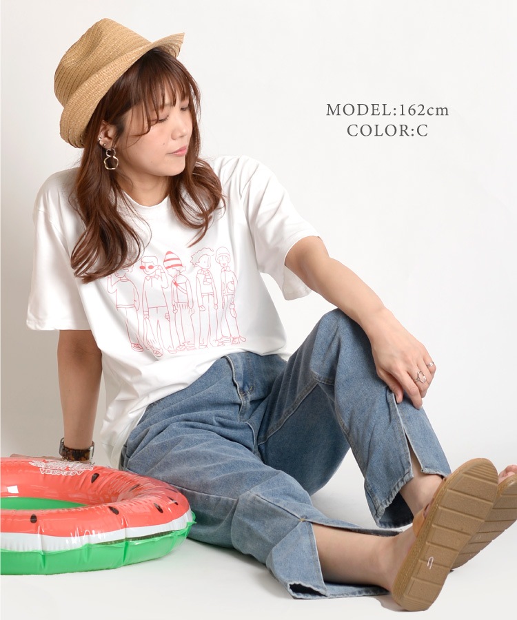 個性派ユニーク。イラスト半袖Tシャツ の別カット