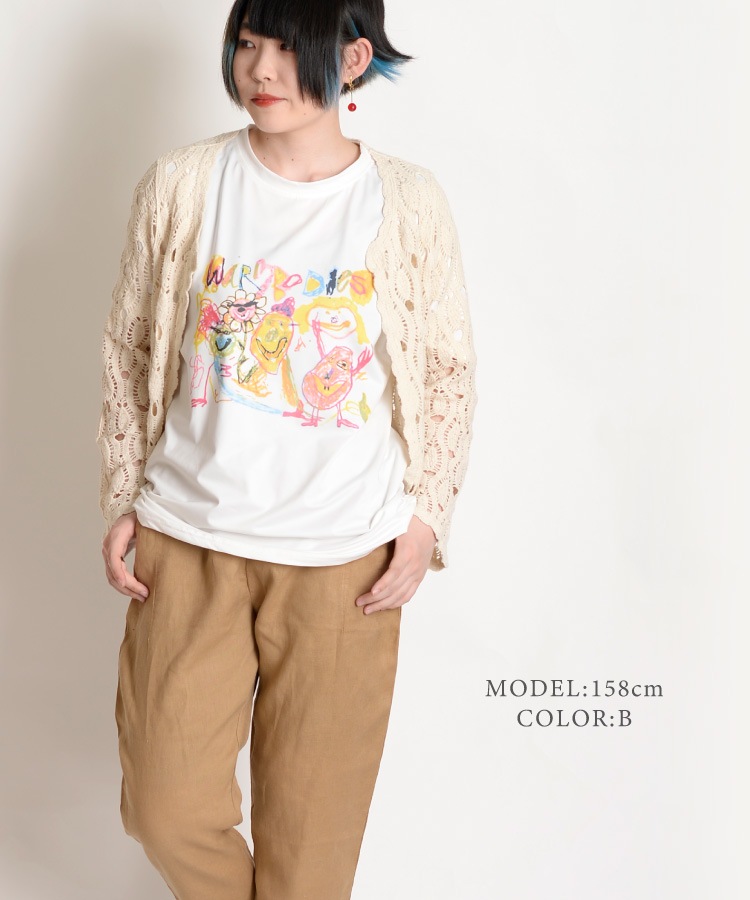 個性派ユニーク。イラスト半袖Tシャツ の別カット