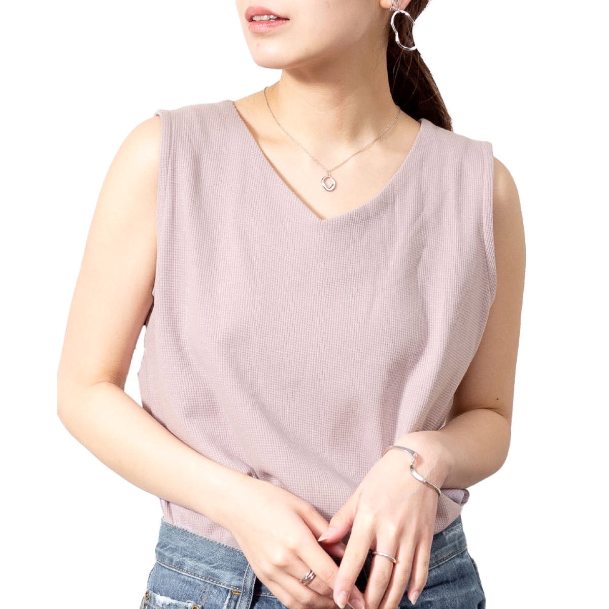 �ڴ��ָ���21.7%OFF�ۥ��󥯥ȥå� ��ǥ����� ��� V�ͥå� ��åե��Ǻ� ����˥å��� ���ä��ꡢ�դ��ꡢ��ä��ꡣV�ͥå���åե륿�󥯥ȥå� �ȥåץ� �Ρ����꡼�� �礭�������� �쥤�䡼�� �η����С� Ʃ���ˤ��� ����Х�˭�� �����ߥ��顼 ��100 ���åȥ� �˽����� �� ��