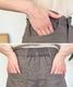 綿麻 バギーパンツ レディース ワイドパンツ リネン 麻 コットン 大きいサイズ 春夏 通気性 ボトムス ズボン ロング丈 ウエストゴム 裏地なし 透けない 体型カバー ゆったり 大人カジュアル ミセス ブラック チャコールグレー M L LL の別カット