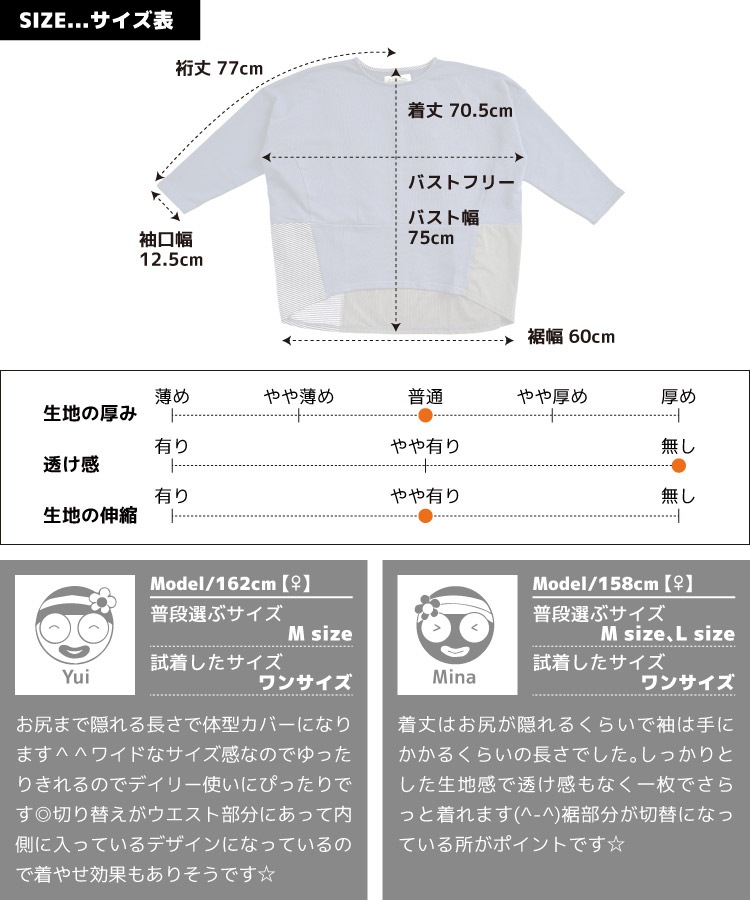 トップス ロンT レディース 飽きがこない異素材MIX。プルオーバートップス カットソー 長袖 ビッグシルエット オーバーサイズ 異素材 切り替え ボーダー コーデュロイ メンズ ユニセックス 20代 30代 40代 50代 の別カット