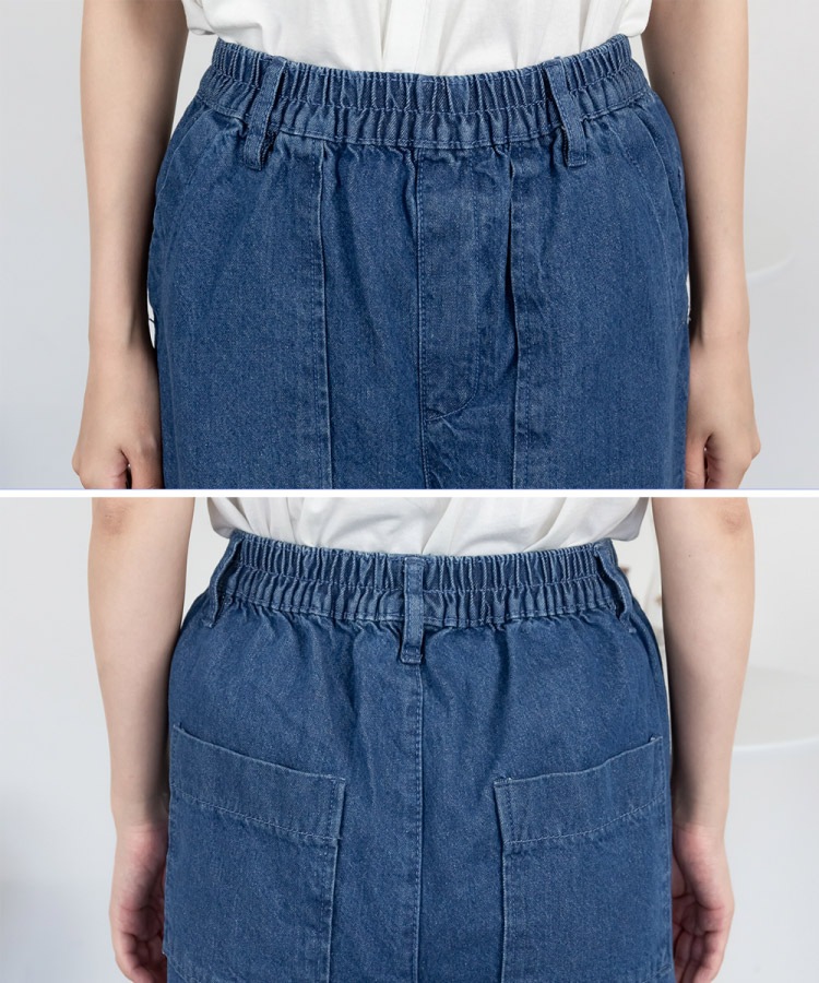 デニム ジーンズ ワイドパンツ レディース 大きいサイズ ウエストゴム 綿100% コットン 体型カバー ゆったり ボトムス ロング丈 ハリ感 デイリー カジュアル 年間定番 M L LL 3L 4L ダークネイビー ネイビー ブルー 30代 40代 50代 の別カット
