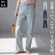 デニムパンツ レディース スリムストレート ジーンズ ジーパン ストレートパンツ 後ろゴム ウエストゴム 綿100% コットン ネイビー ダークネイビー ライトブルー M L LL 大きいサイズ ボトムス ズボン ロングパンツ 30代 40代 50代 の別カット