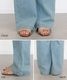 デニムワイドパンツ レディース ジーンズ ワイドパンツ デニムパンツ 綿100% 大きいサイズ ゆったり 体型カバー 後ろゴム ヴィンテージ加工 ライトブルー ネイビー ウォッシュブラック ボトムス シーズンレス M L LL の別カット