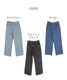 デニムワイドパンツ レディース ジーンズ ワイドパンツ デニムパンツ 綿100% 大きいサイズ ゆったり 体型カバー 後ろゴム ヴィンテージ加工 ライトブルー ネイビー ウォッシュブラック ボトムス シーズンレス M L LL の別カット