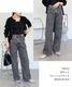 デニムワイドパンツ レディース ジーンズ ワイドパンツ デニムパンツ 綿100% 大きいサイズ ゆったり 体型カバー 後ろゴム ヴィンテージ加工 ライトブルー ネイビー ウォッシュブラック ボトムス シーズンレス M L LL の別カット